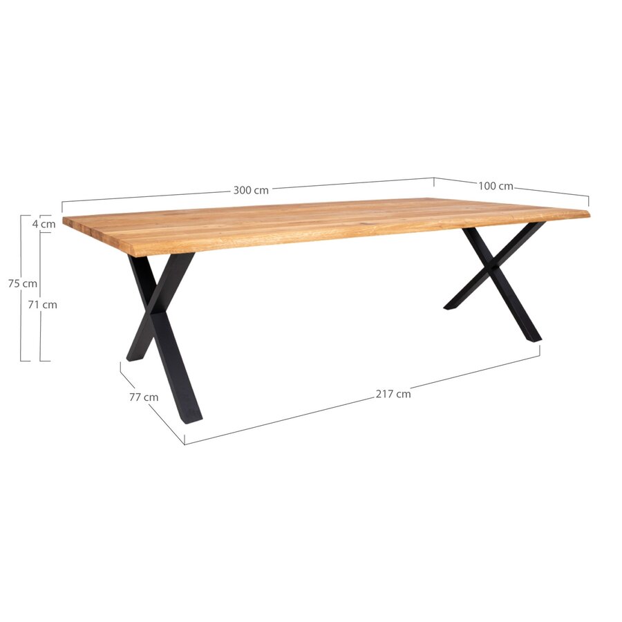 Toulon Eiken Eettafel 300 cm Toulon Eiken Eettafel 300 cm