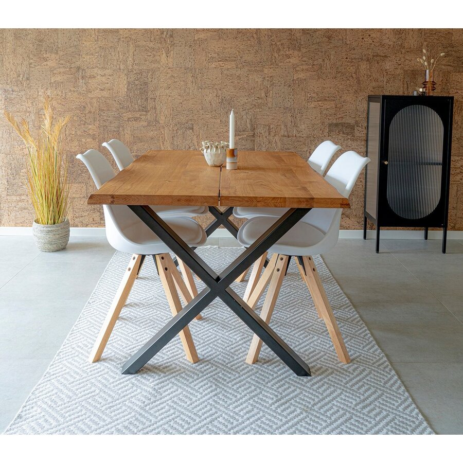 Toulon Eiken Eettafel 200 cm