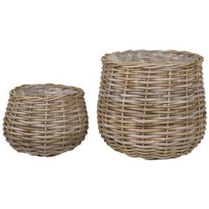 House Nordic Pulo Natural Kubu Rotan Manden Set van 2