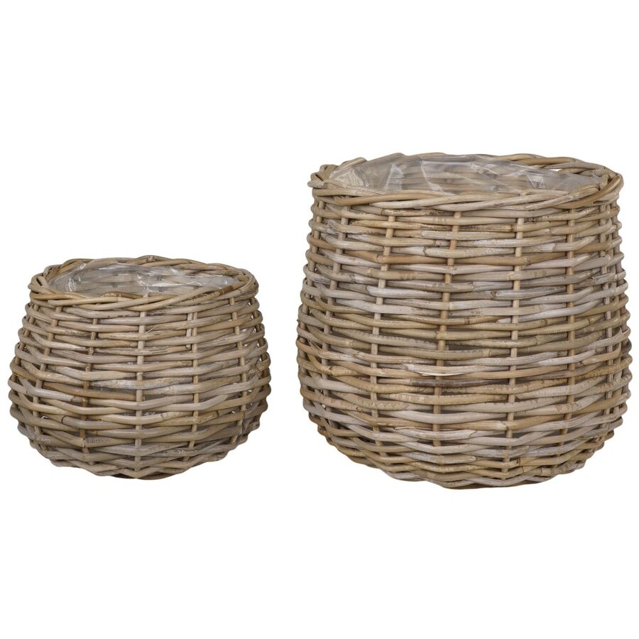 Pulo Natural Kubu Rotan Manden Set van 2 Pulo Natural Kubu Rotan Manden Set van 2