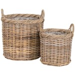 House Nordic Gili Natural Kubu Rotan Manden Set van 2 House Nordic Gili Natural Kubu Rotan Manden Set van 2