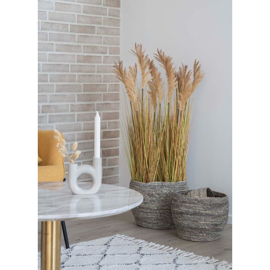Tivoli Grijze Maïsbladeren Manden Set van 3 Tivoli Grijze Maïsbladeren Manden Set van 3