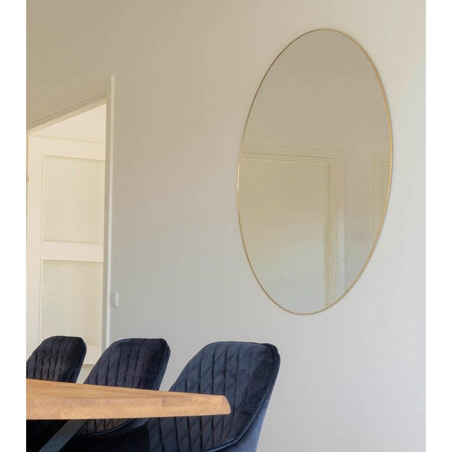 Jersey Ronde Spiegel Goud Ø100 cm Jersey Ronde Spiegel Goud Ø100 cm