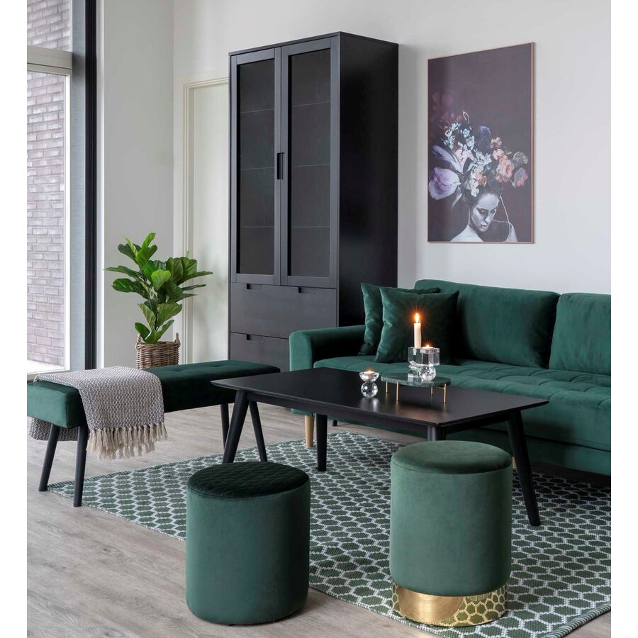 Lido Donkergroen 2,5-Zits Bank Velvet Lido Donkergroen 2,5-Zits Bank Velvet