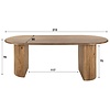 Wave Ovale Eettafel 215 cm Mango Hout