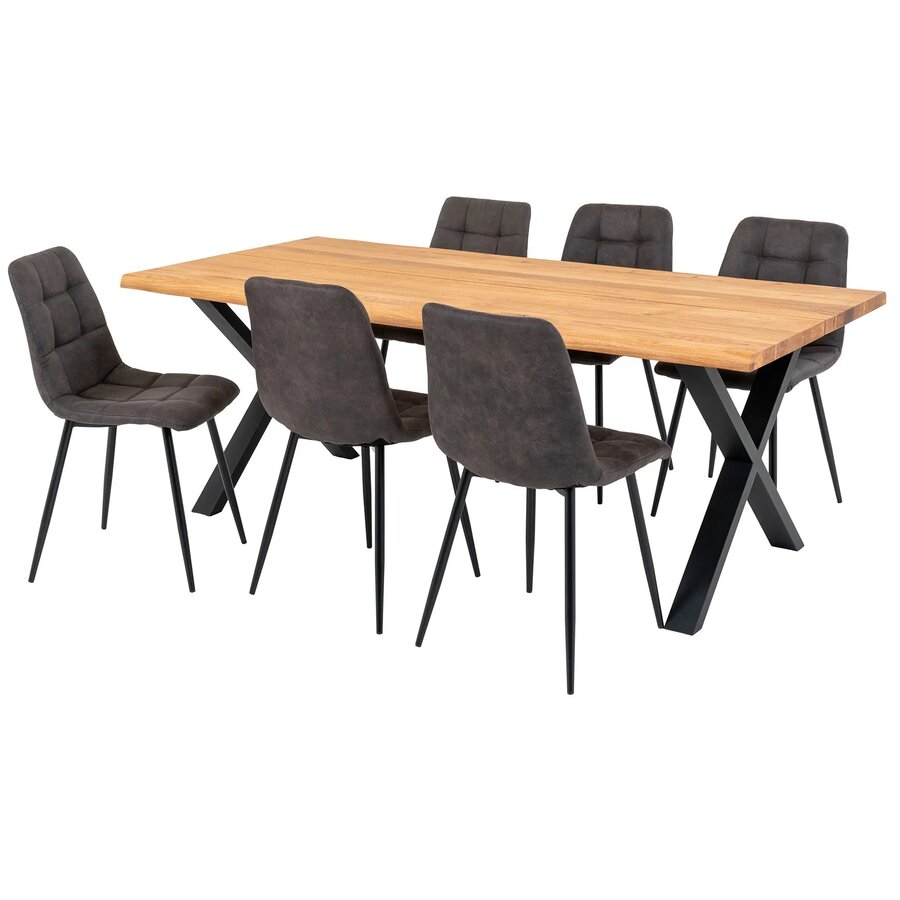 Toulon Eiken Eetkamer Set 200 cm Toulon Eiken Eetkamer Set 200 cm