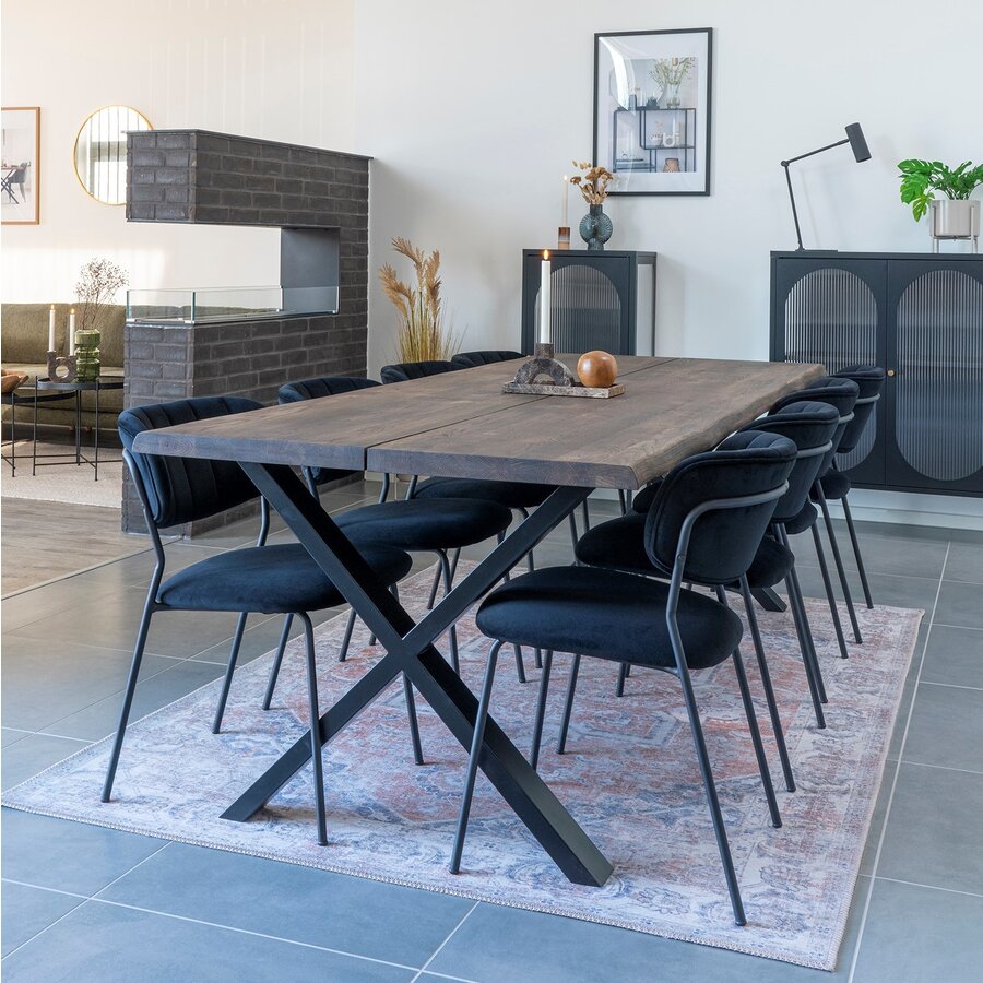 Toulon Gerookt Eiken Eettafel 240 cm Toulon Gerookt Eiken Eettafel 240 cm