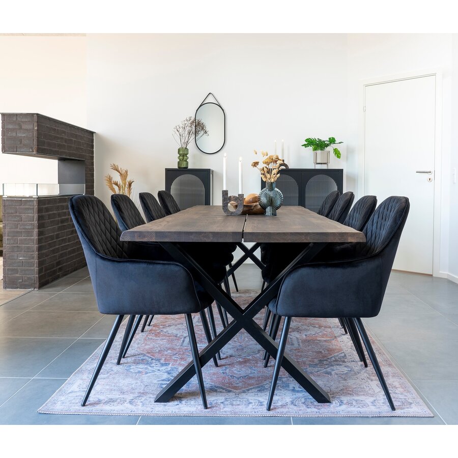 Toulon Gerookt Eiken Eettafel 240 cm Toulon Gerookt Eiken Eettafel 240 cm