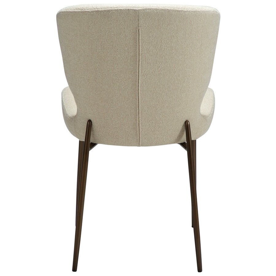 Glory Amandel Bouclé Eetkamerstoel Glory Amandel Bouclé Eetkamerstoel