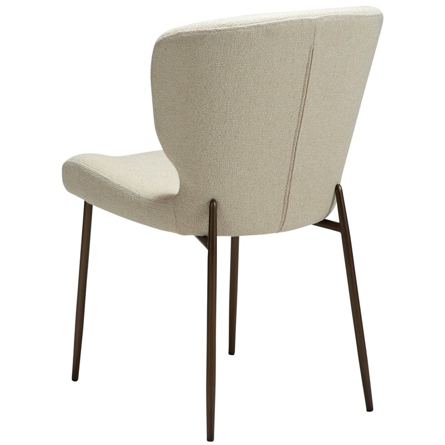 Glory Amandel Bouclé Eetkamerstoel Glory Amandel Bouclé Eetkamerstoel