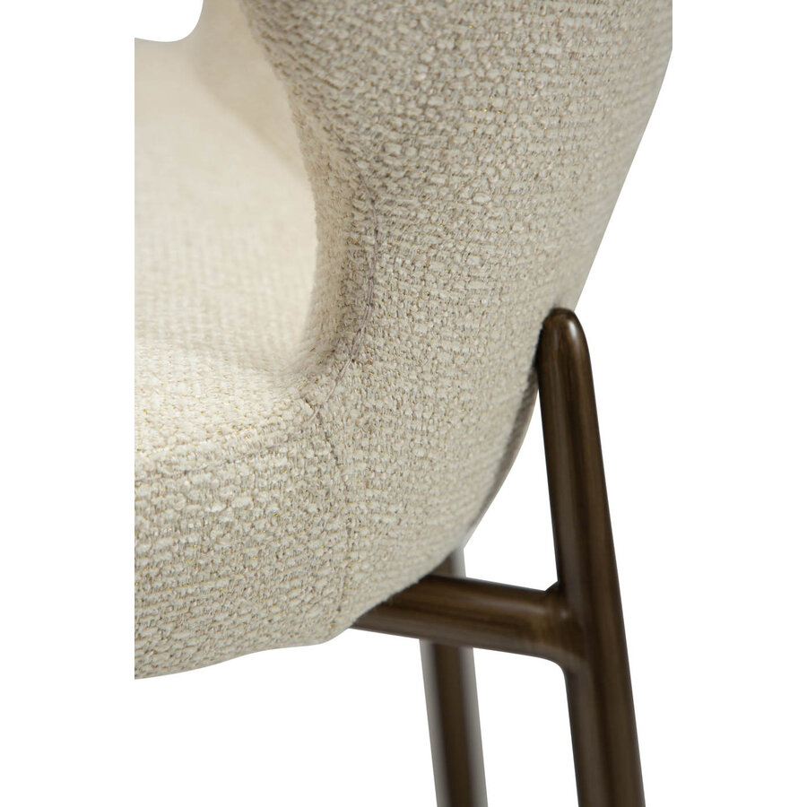 Glory Amandel Bouclé Eetkamerstoel Glory Amandel Bouclé Eetkamerstoel