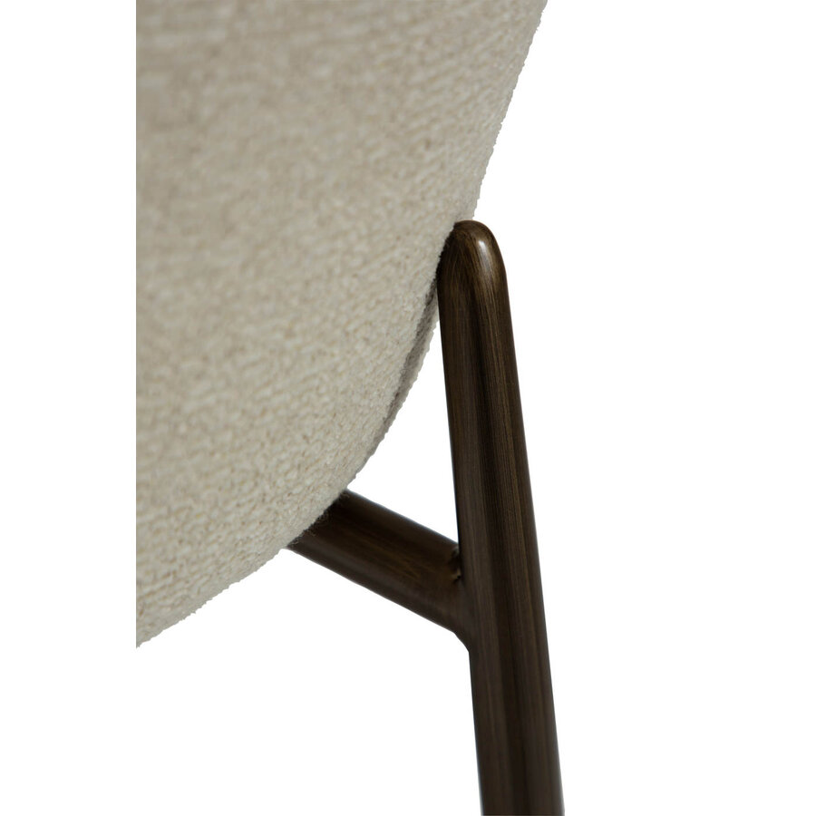 Glory Amandel Bouclé Eetkamerstoel Glory Amandel Bouclé Eetkamerstoel