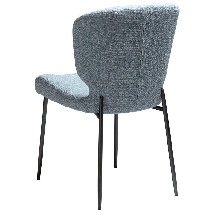 Glory Mistblauw Bouclé Eetkamerstoel Glory Mistblauw Bouclé Eetkamerstoel