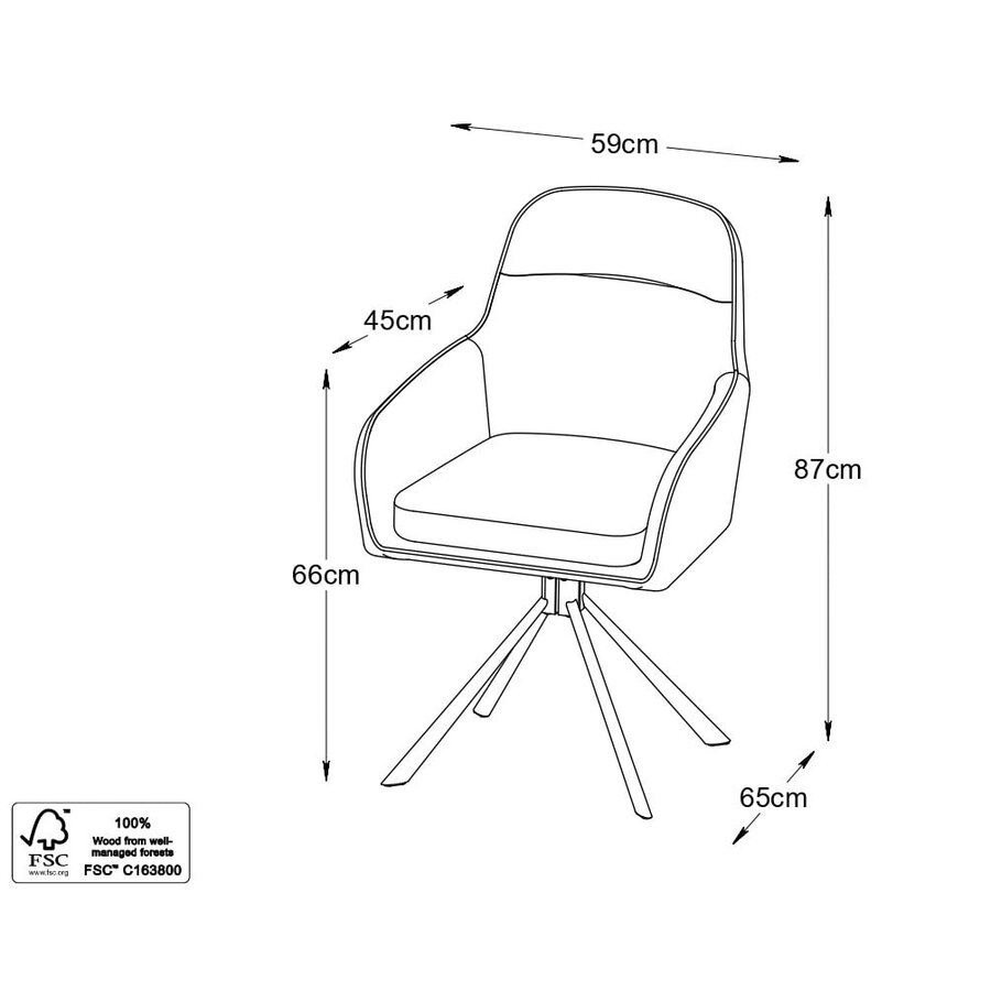 Select Avola Draaistoel Zand Select Avola Draaistoel Zand
