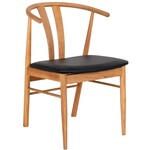 House Nordic Artenara Eetkamerstoel Eiken / Zwart PU-Leer House Nordic Artenara Eetkamerstoel Eiken / Zwart PU-Leer