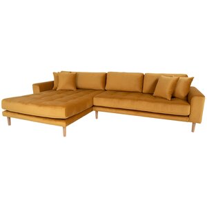 House Nordic Lido Mosterd 2,5-Zits Hoekbank Velvet Links