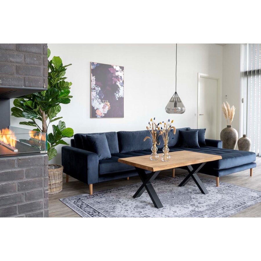 Lido Donkerblauw 2,5-Zits Hoekbank Velvet Rechts Lido Donkerblauw 2,5-Zits Hoekbank Velvet Rechts