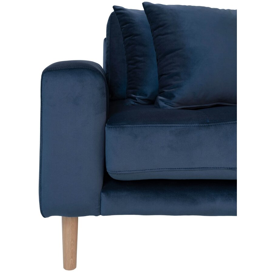 Lido Donkerblauw 2,5-Zits Hoekbank Velvet Rechts Lido Donkerblauw 2,5-Zits Hoekbank Velvet Rechts