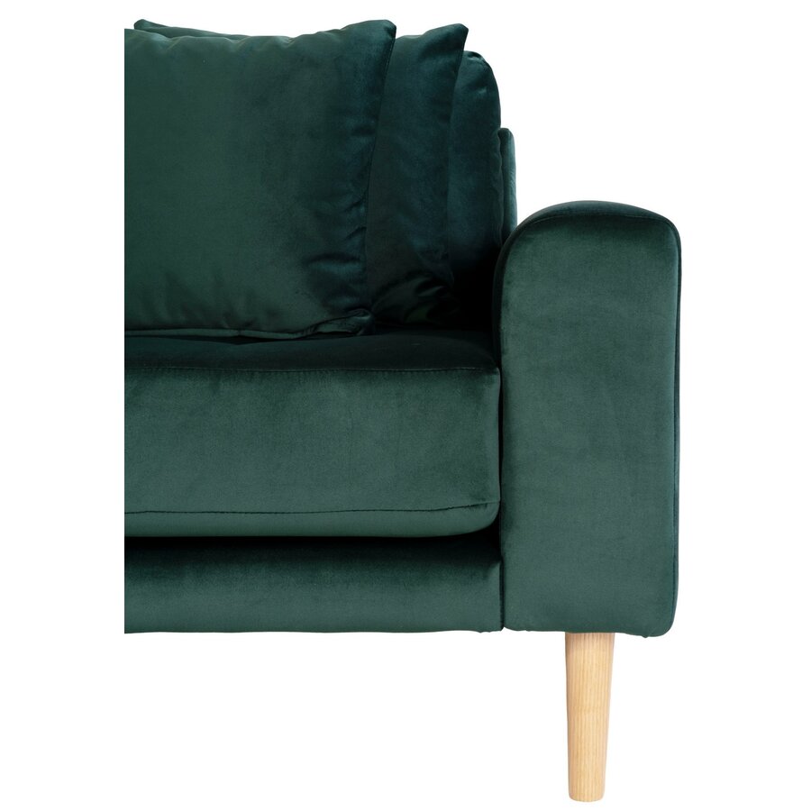 Lido Donkergroen 2,5-Zits Hoekbank Velvet Links Lido Donkergroen 2,5-Zits Hoekbank Velvet Links