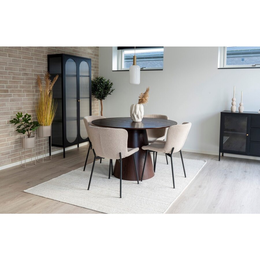 Bolton / Maceda Ronde Eetkamer Set Walnoot Bolton / Maceda Ronde Eetkamer Set Walnoot