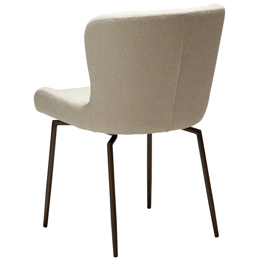 Glam Amandel Bouclé Draaistoel