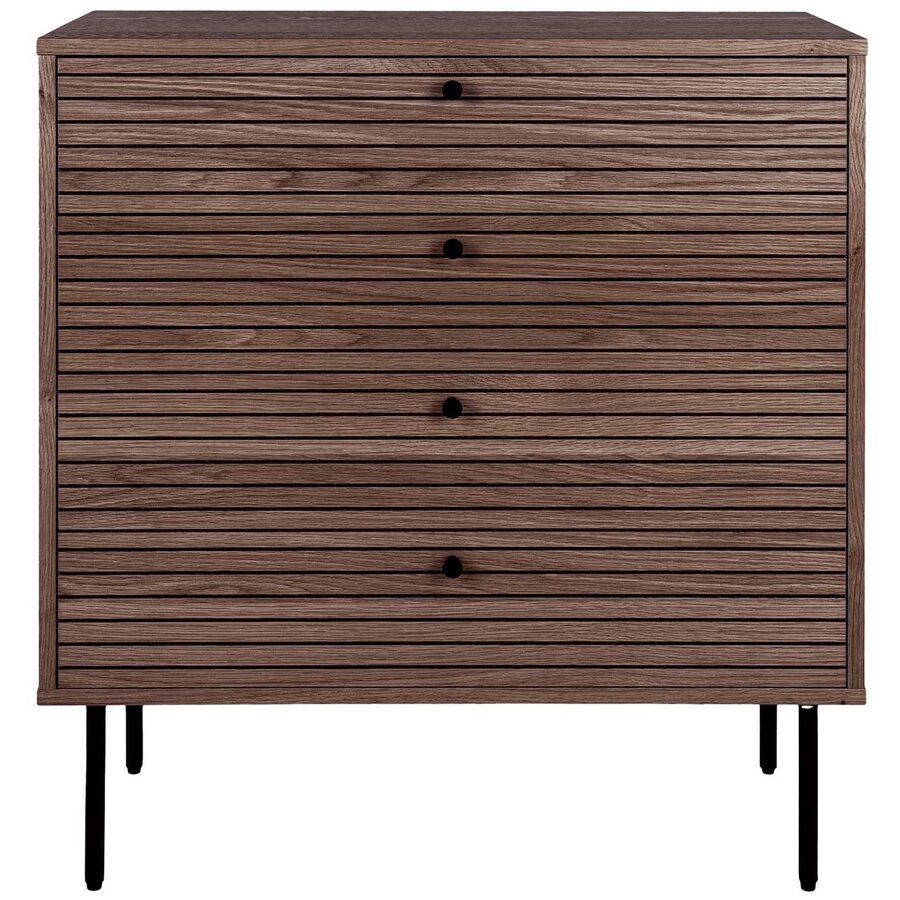 Kyoto Gerookt Eiken Ladekast 4-Lades Kyoto Gerookt Eiken Ladekast 4-Lades