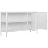 Brisbane Wit / Glas Dressoir W140 cm