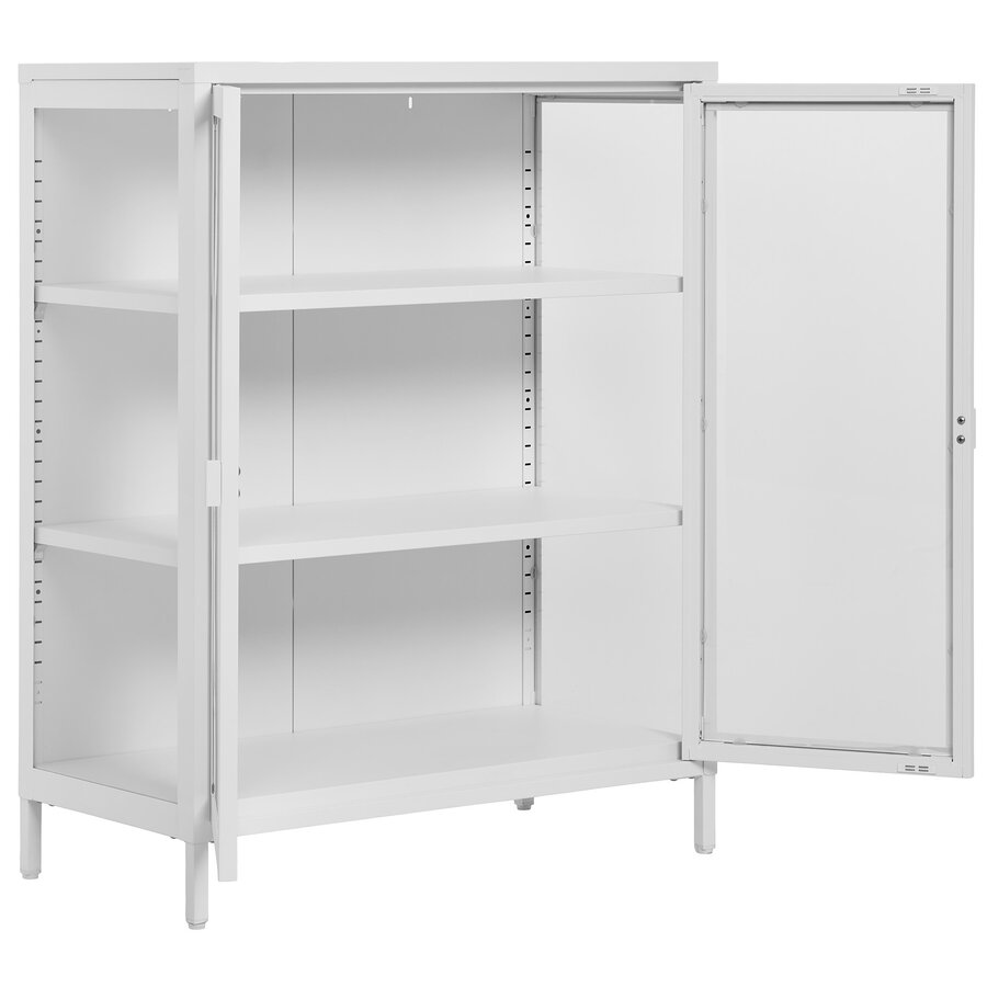 Brisbane Wit / Glas Vitrinekast H101 cm Brisbane Wit / Glas Vitrinekast H101 cm