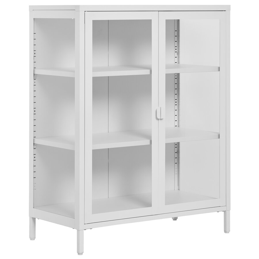 Brisbane Wit / Glas Vitrinekast H101 cm Brisbane Wit / Glas Vitrinekast H101 cm