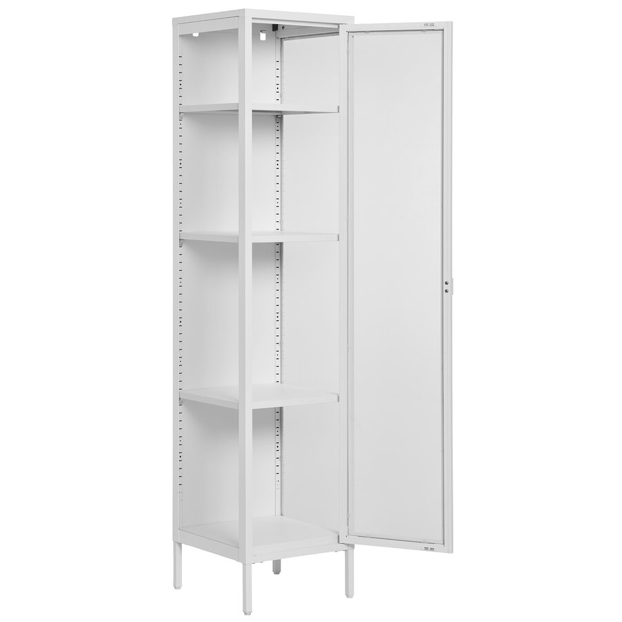 Brisbane Wit / Glas Vitrinekast Slim H180 cm Brisbane Wit / Glas Vitrinekast Slim H180 cm