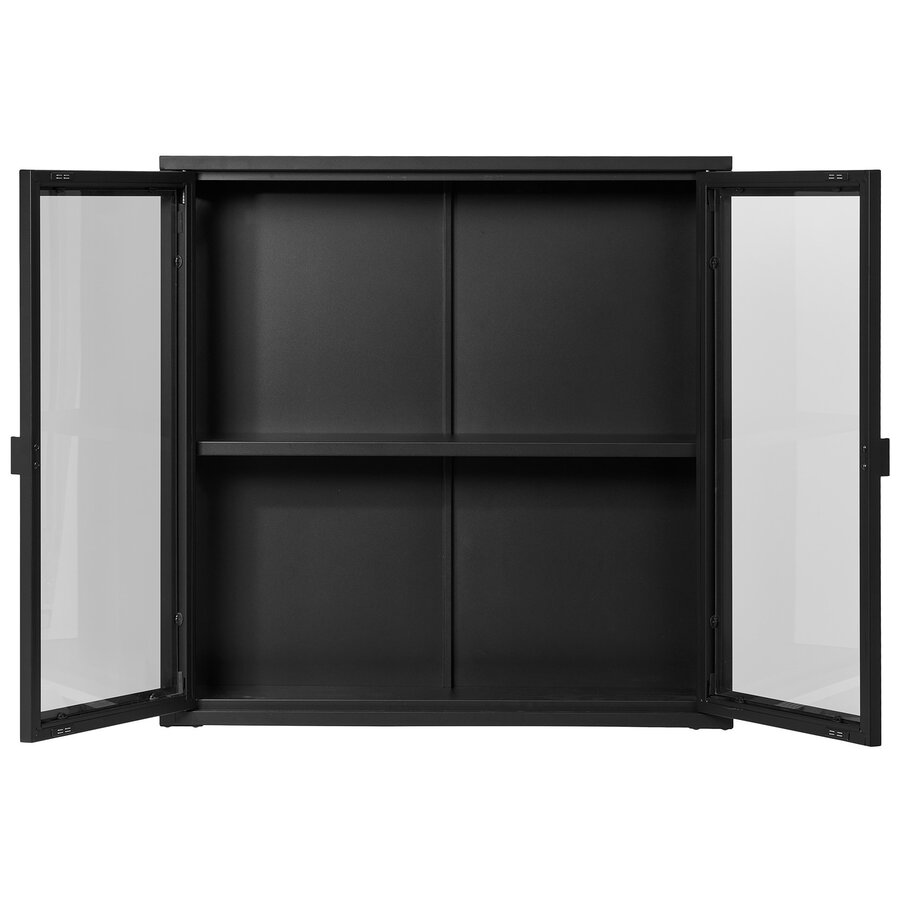 Brisbane Zwart / Glas Hangend Wandkast Brisbane Zwart / Glas Hangend Wandkast