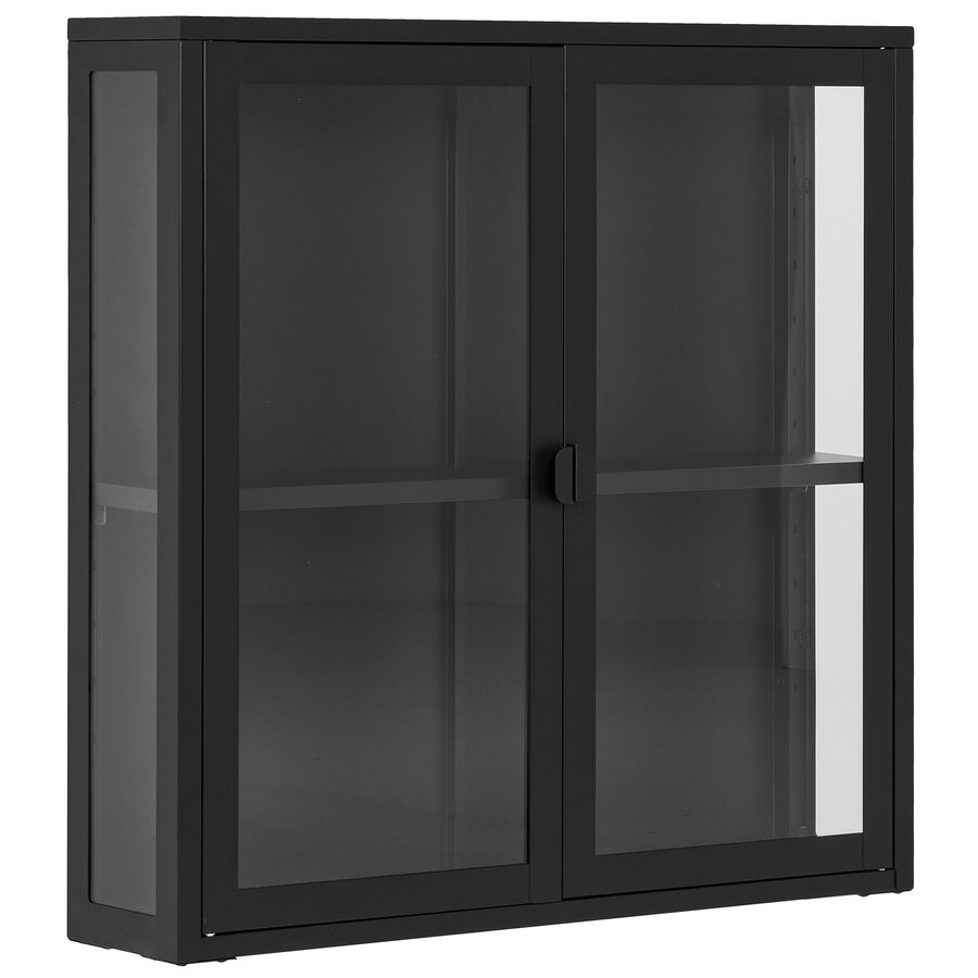 Brisbane Zwart / Glas Hangend Wandkast Brisbane Zwart / Glas Hangend Wandkast