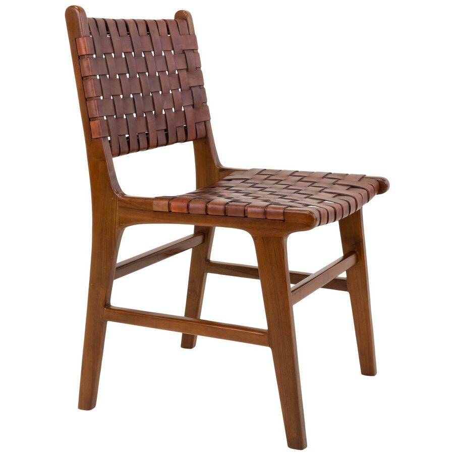 Perugia Leren Eetkamerstoel Bruin Perugia Leren Eetkamerstoel Bruin