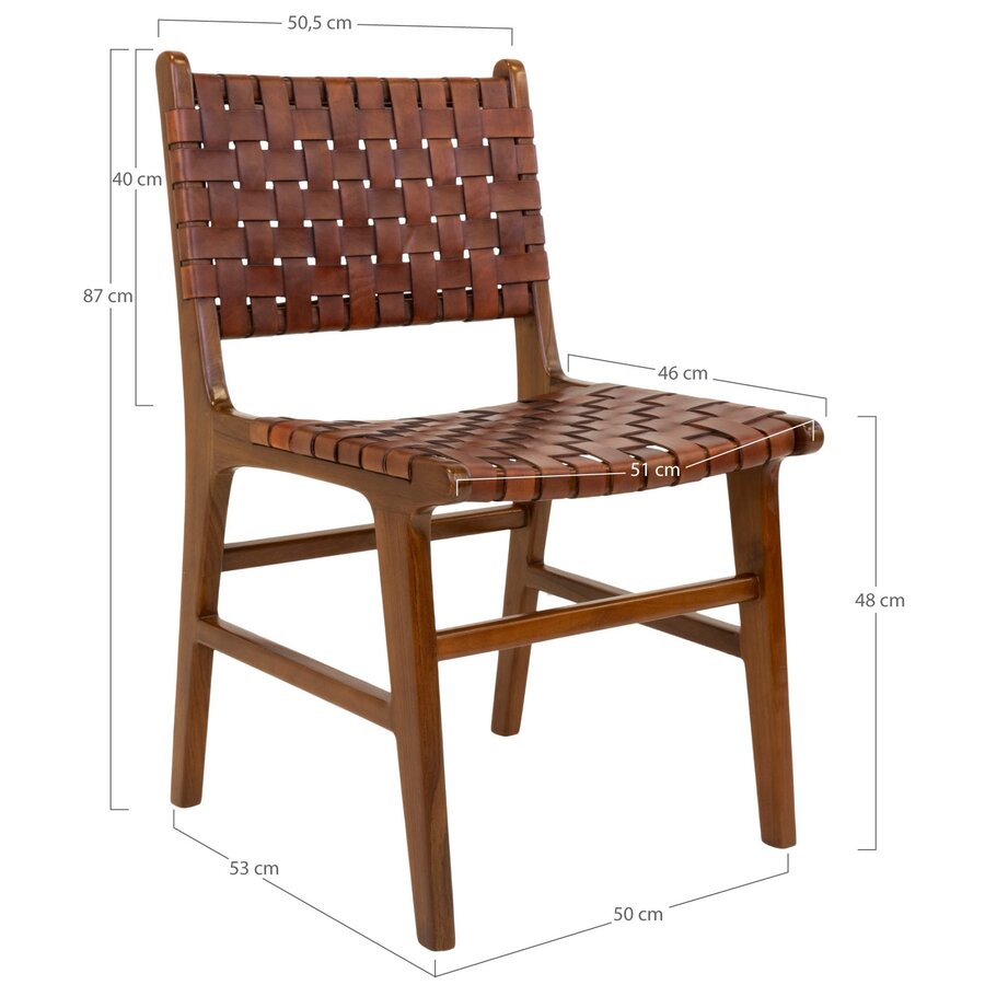 Perugia Leren Eetkamerstoel Bruin Perugia Leren Eetkamerstoel Bruin