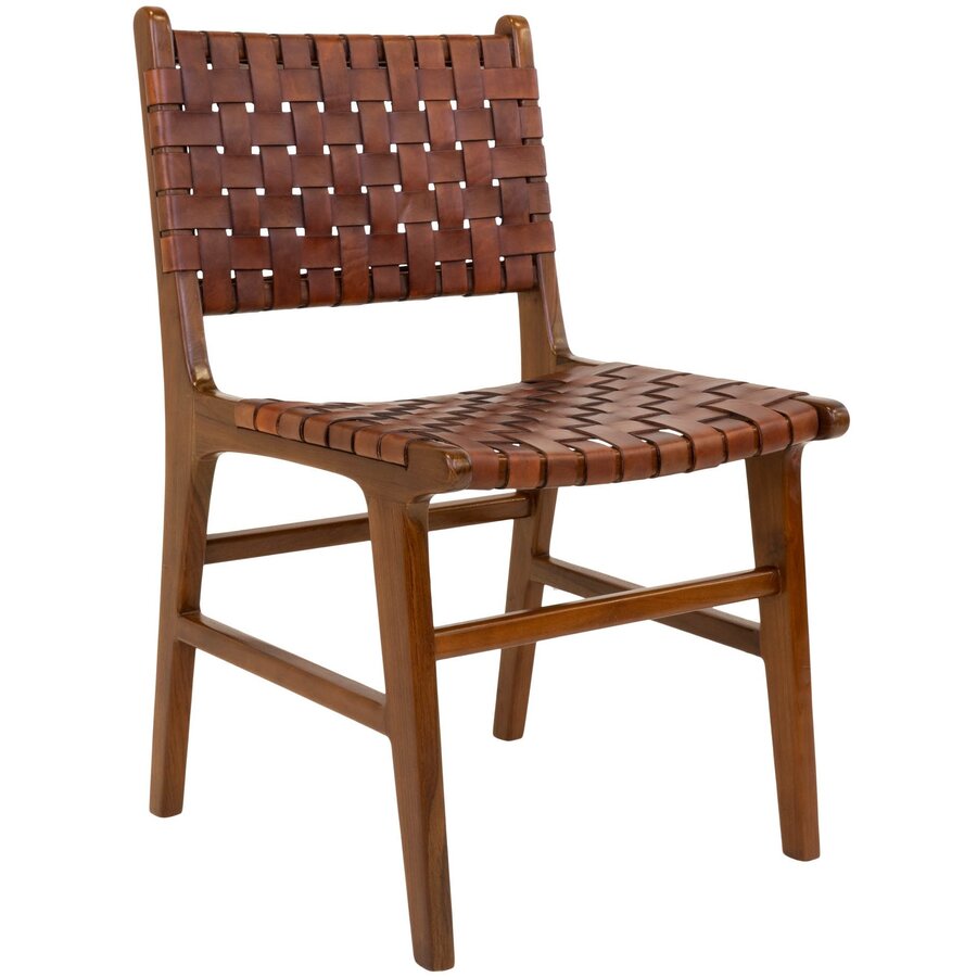 Perugia Leren Eetkamerstoel Bruin Perugia Leren Eetkamerstoel Bruin