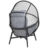 Rosario Loungestoel Zwart Polyrattan