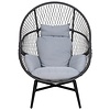 Rosario Loungestoel Zwart Polyrattan