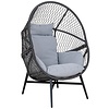 Rosario Loungestoel Zwart Polyrattan