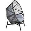 Rosario Loungestoel Zwart Polyrattan