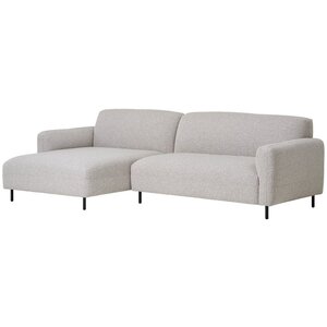 House Nordic Salvador Lichtgrijs Bouclé 2-Zits + Chaise Lounge Links