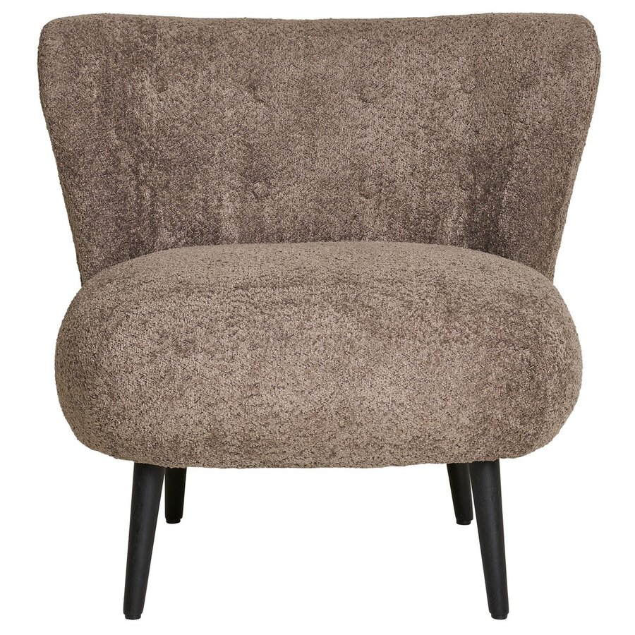 Covelo Bruin Bouclé Loungestoel Covelo Bruin Bouclé Loungestoel