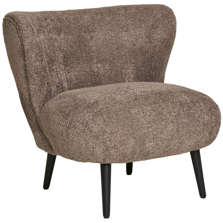 Covelo Bruin Bouclé Loungestoel Covelo Bruin Bouclé Loungestoel