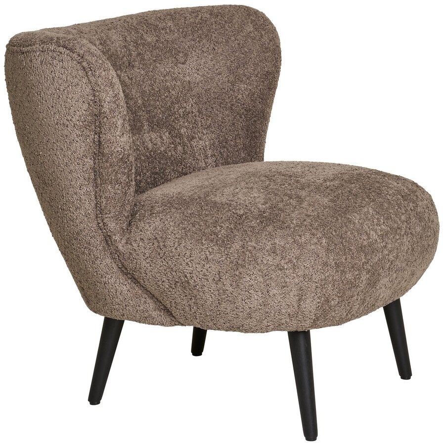 Covelo Bruin Bouclé Loungestoel Covelo Bruin Bouclé Loungestoel