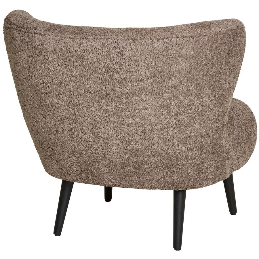 Covelo Bruin Bouclé Loungestoel Covelo Bruin Bouclé Loungestoel