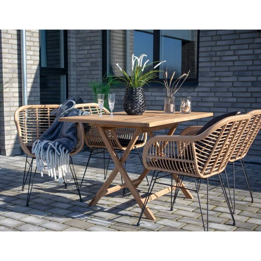 Trieste Polyrattan Armstoel Natural Trieste Polyrattan Armstoel Natural