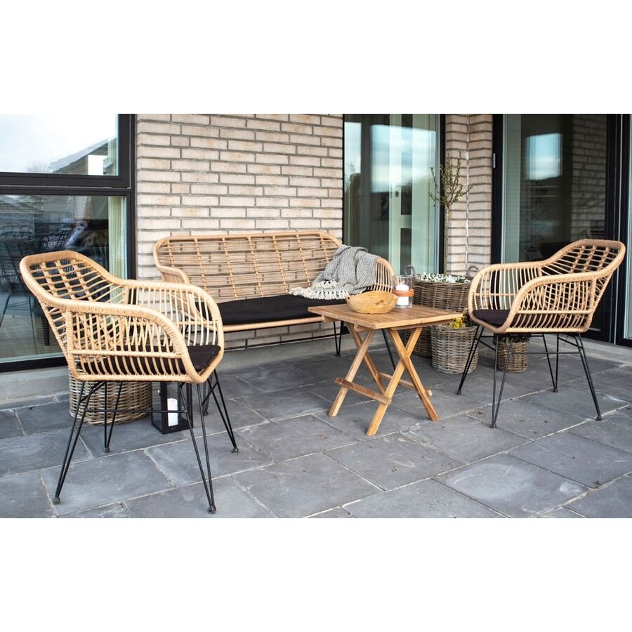 Trieste Polyrattan Armstoel Natural Trieste Polyrattan Armstoel Natural
