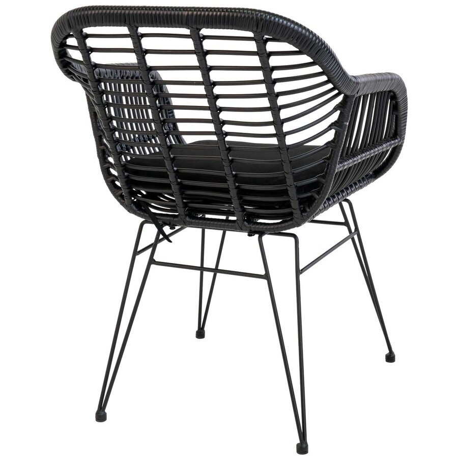 Trieste Polyrattan Armstoel Zwart Trieste Polyrattan Armstoel Zwart