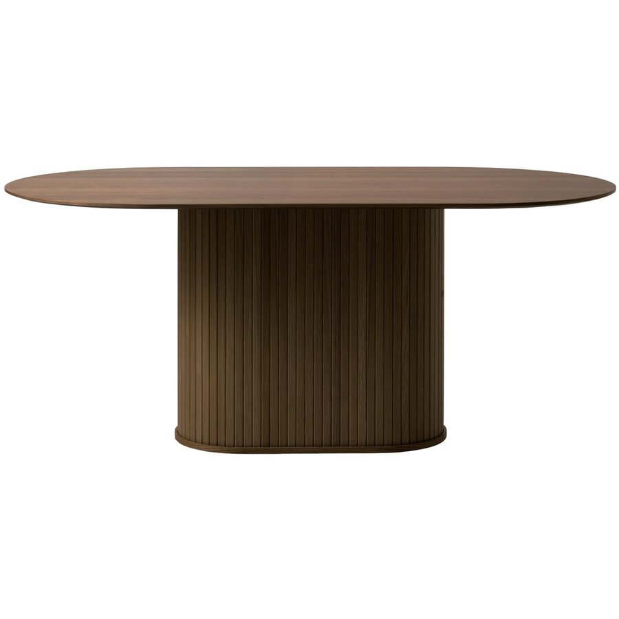 Nola 180 cm Ovale Eettafel Gerookt Eiken Nola 180 cm Ovale Eettafel Gerookt Eiken