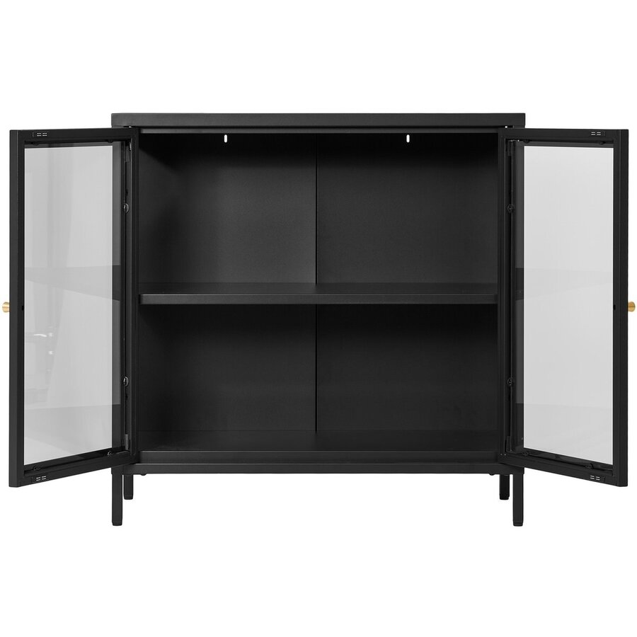 Dalby Zwart / Glas Opbergkast 2-Deuren Dalby Zwart / Glas Opbergkast 2-Deuren