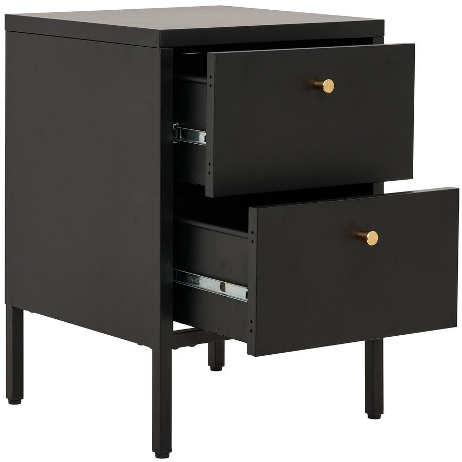 Dalby Zwart Ladekast 2-Lades Dalby Zwart Ladekast 2-Lades